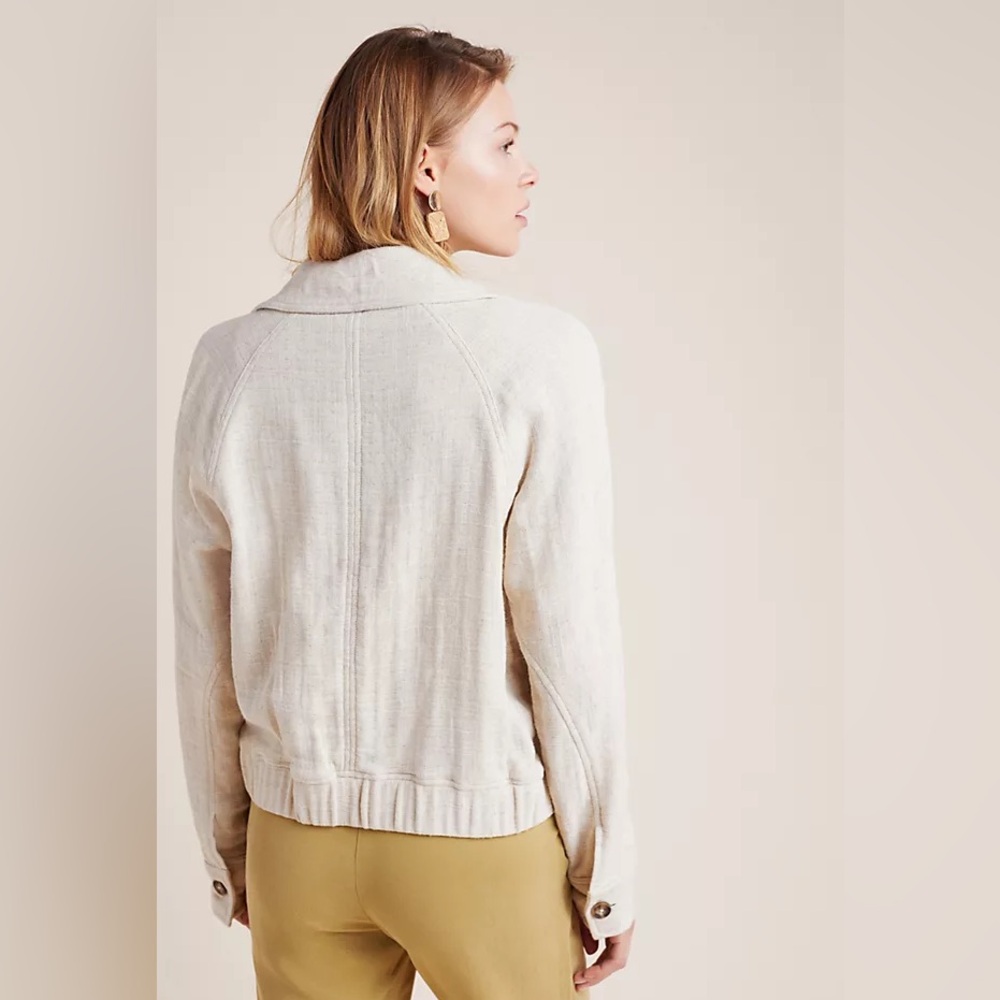 Greylin Collared Summer Jacket in Light Beige - Picture 2 of 6